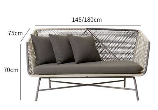 Carmean Rattan Chair and Footstool, Outdoor