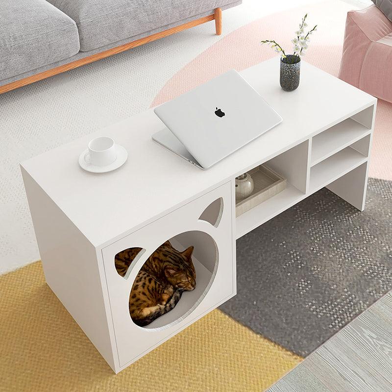 Marioni Coffee Table With Pet House, Wood