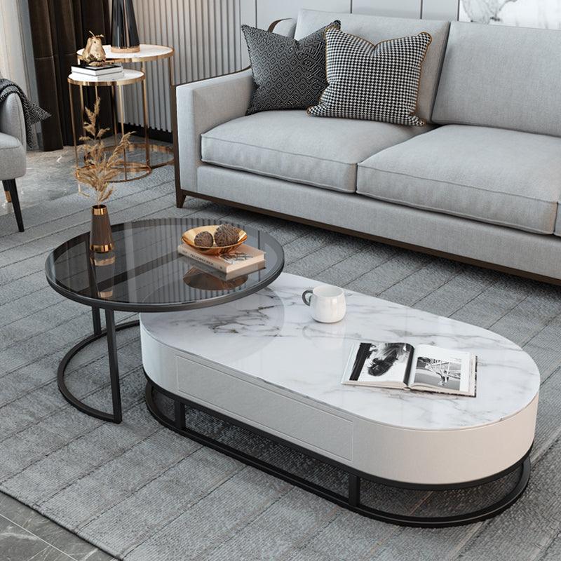 Hagy Nesting Coffee Table Set, Sintered Stone