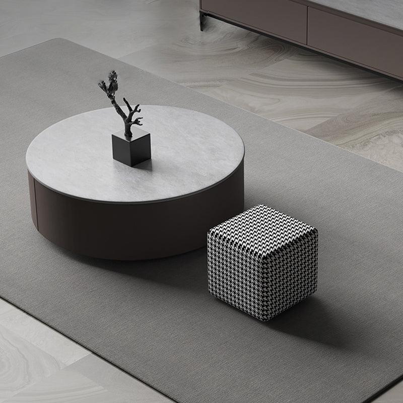 Alvis Coffee Table Set With Stool, Sintered Stone