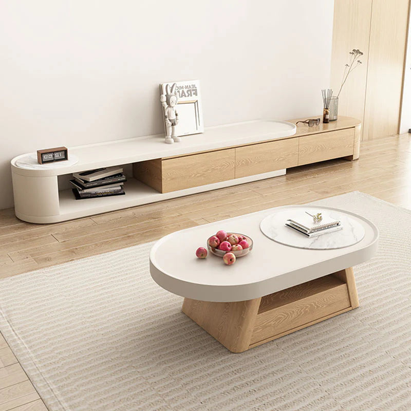Quentina Coffee Table Oval, With TV Stand