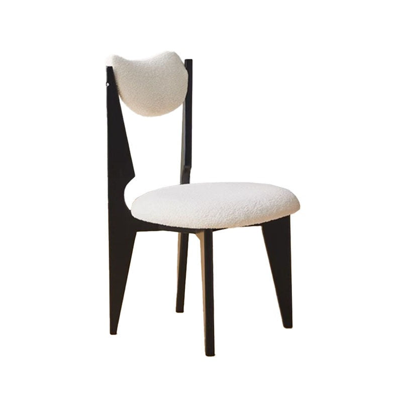 Molan Dining Chair, White Boucle