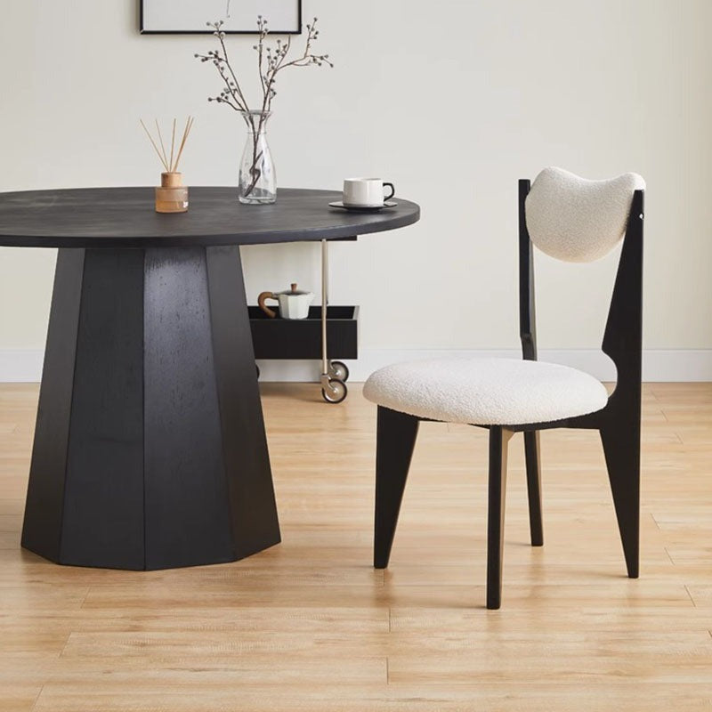 Molan Dining Chair, White Boucle