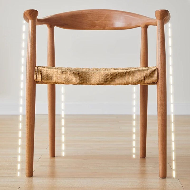 Abiram Rattan Dining Chair, Solid Wood