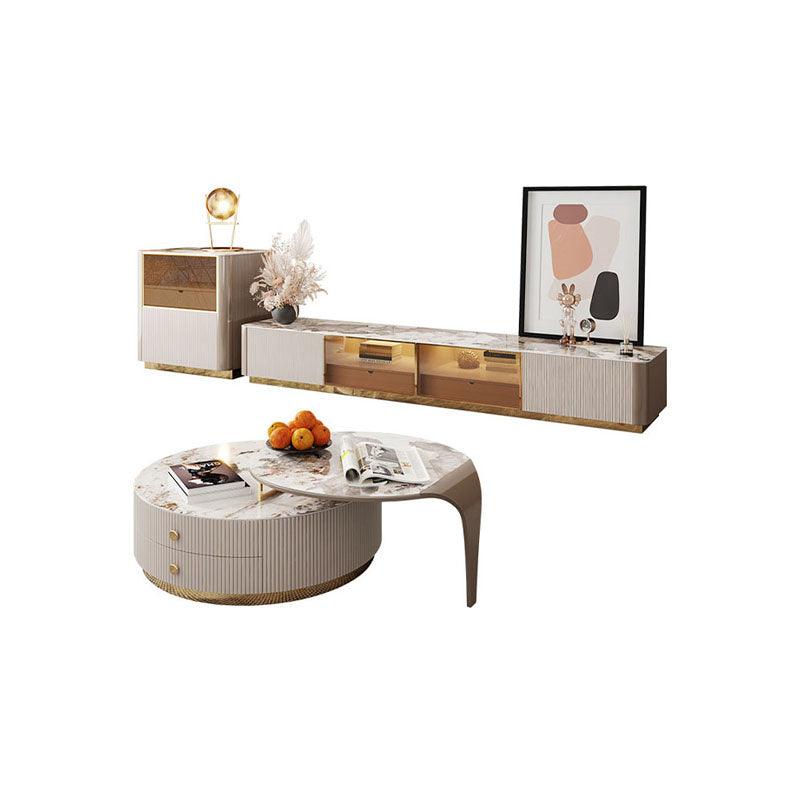 Tok Mark Living Room Table Set, Coffee Table, TV Stand, Side Table