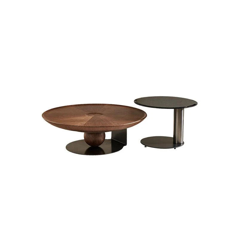 Ian Round Coffee Table Set, Solid Wood