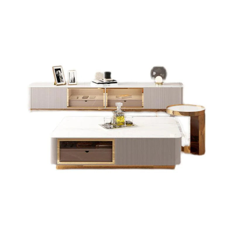 Villa Living Room Table Set, Coffee Table, TV Stand, Side Table