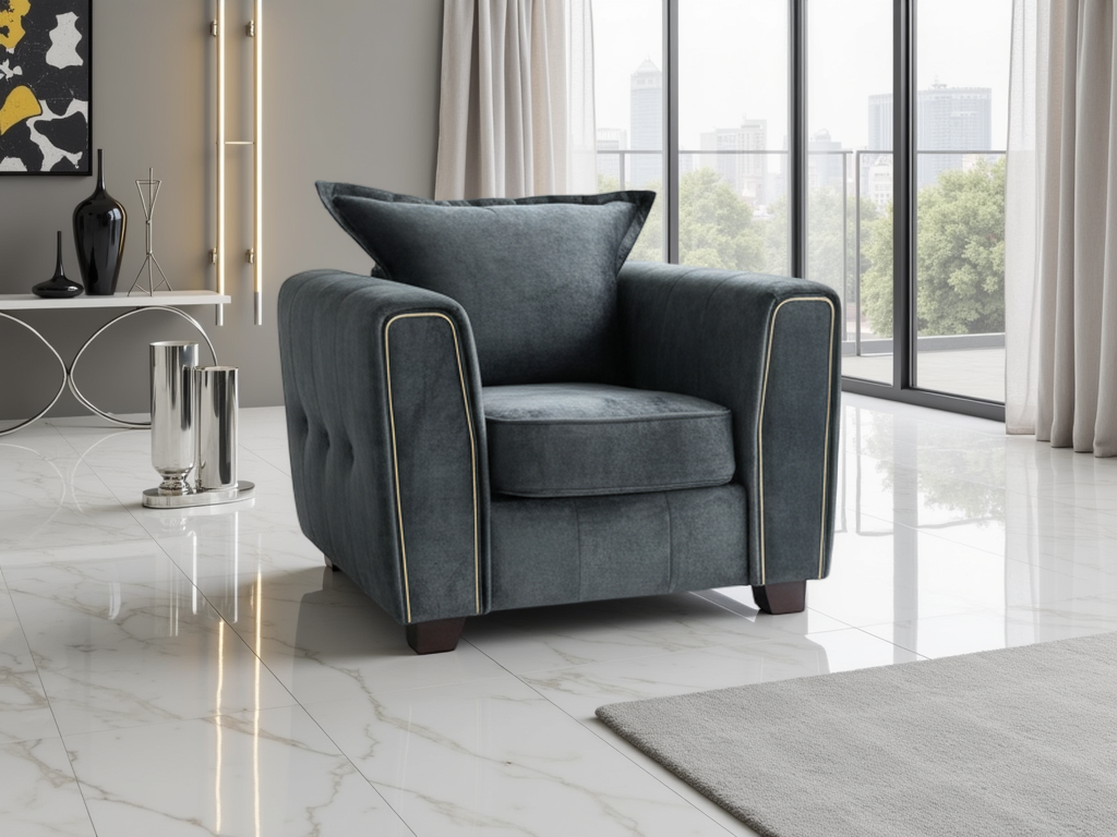 Serena Sofa Black Armchair