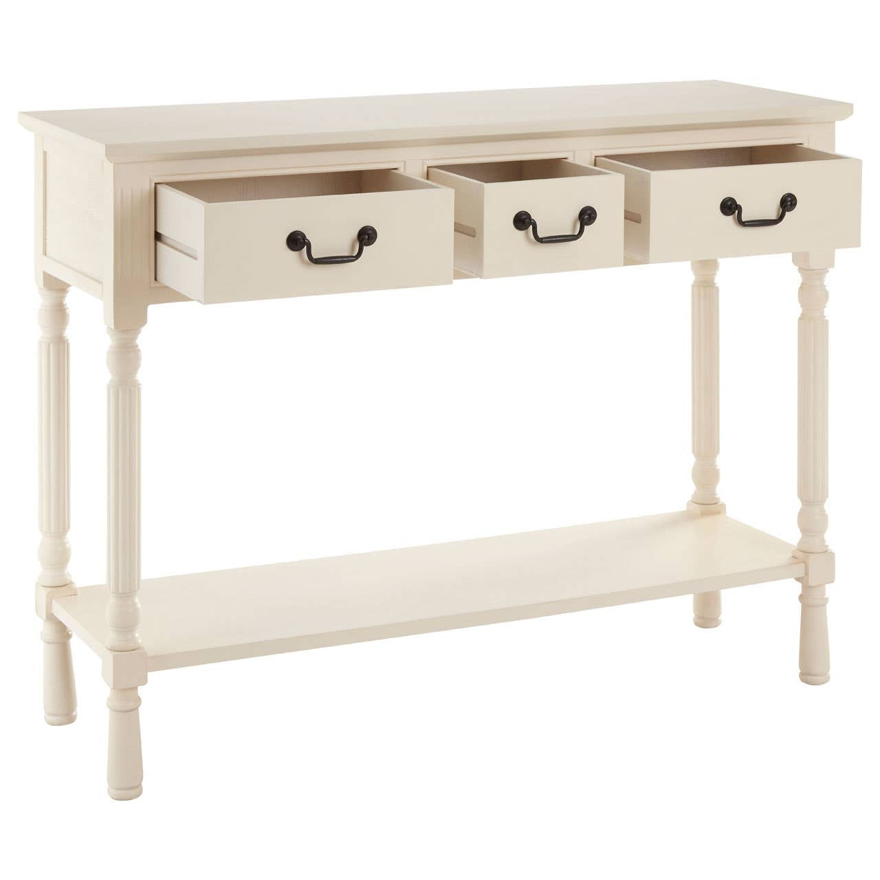 Heritage 3 Drawer Ivory Console Table