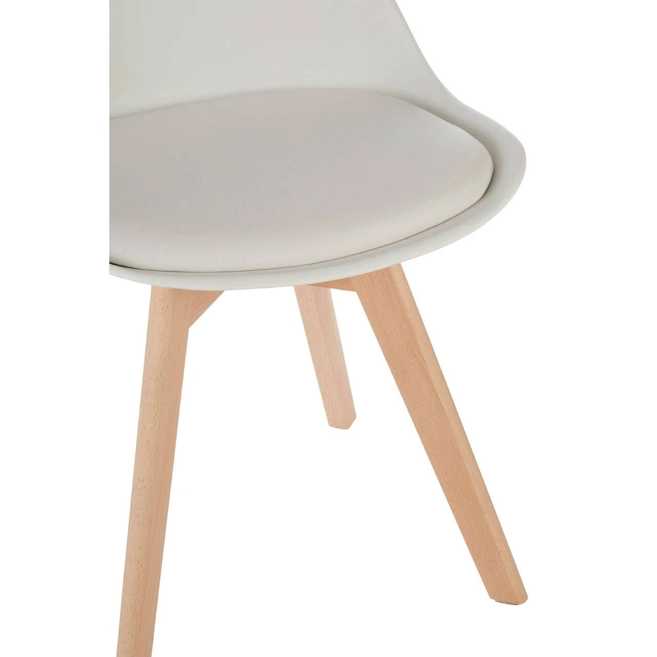Stockholm White Chair With Cushion And Beech Wood Legs