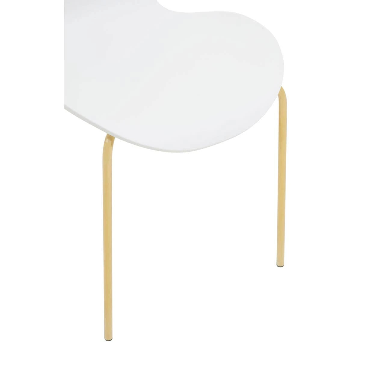 Laila White Seat And Gold Finish Legs Dining Chair
