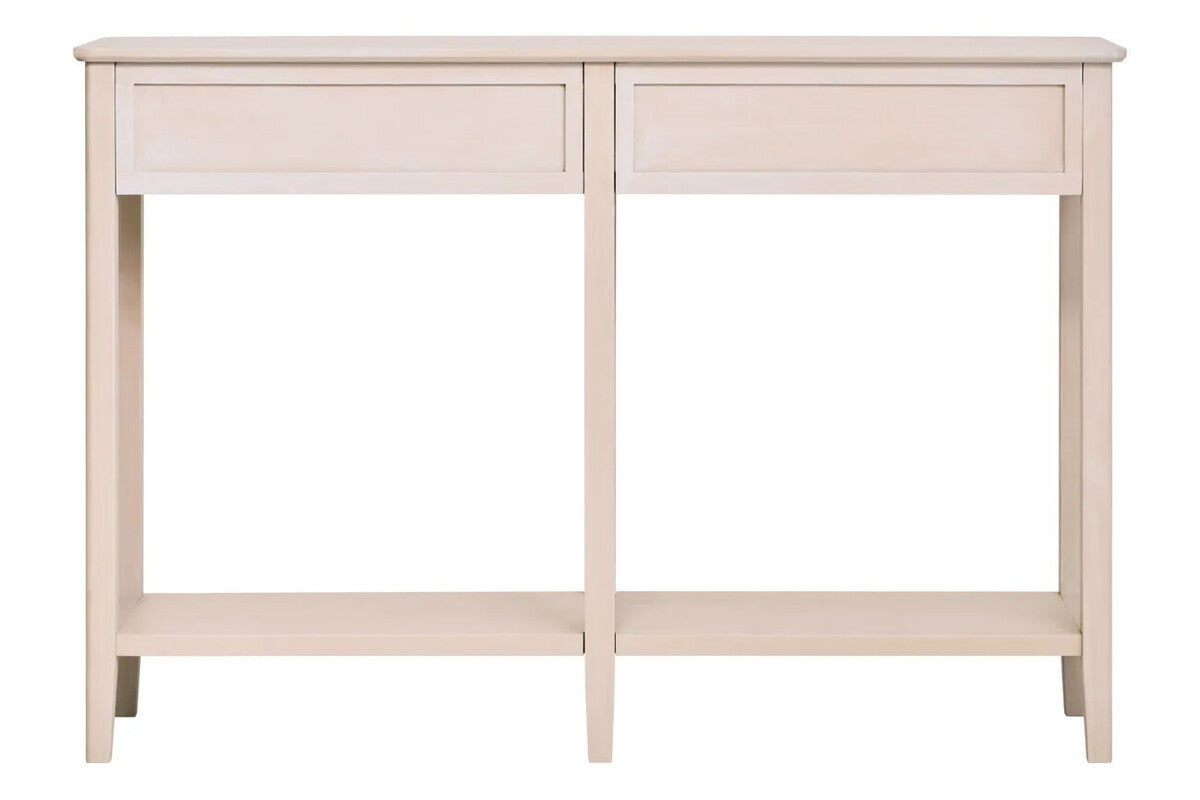 Heritage Two Drawer Taupe Finish Wood Console Table