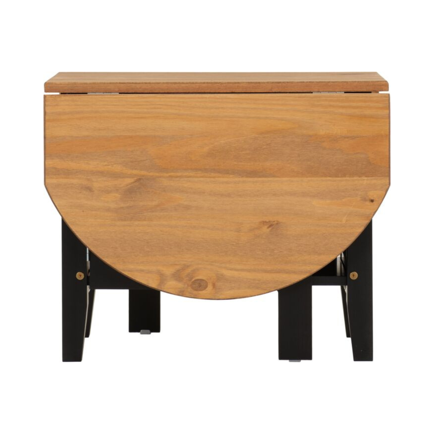 Santos Drop Leaf Coffee Table - Black Distressed Waxed Pine, Space-Saving Design