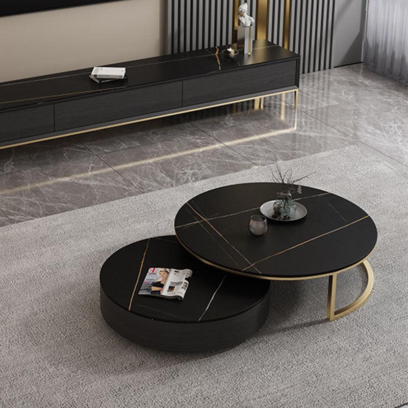 Bigbiglife Nesting Coffee Table With TV Stand, Sintered Stone