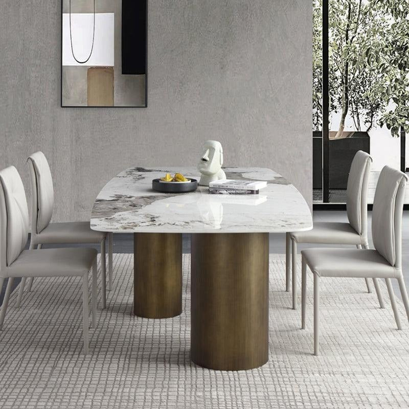 Mira Dining Table, Gold Base