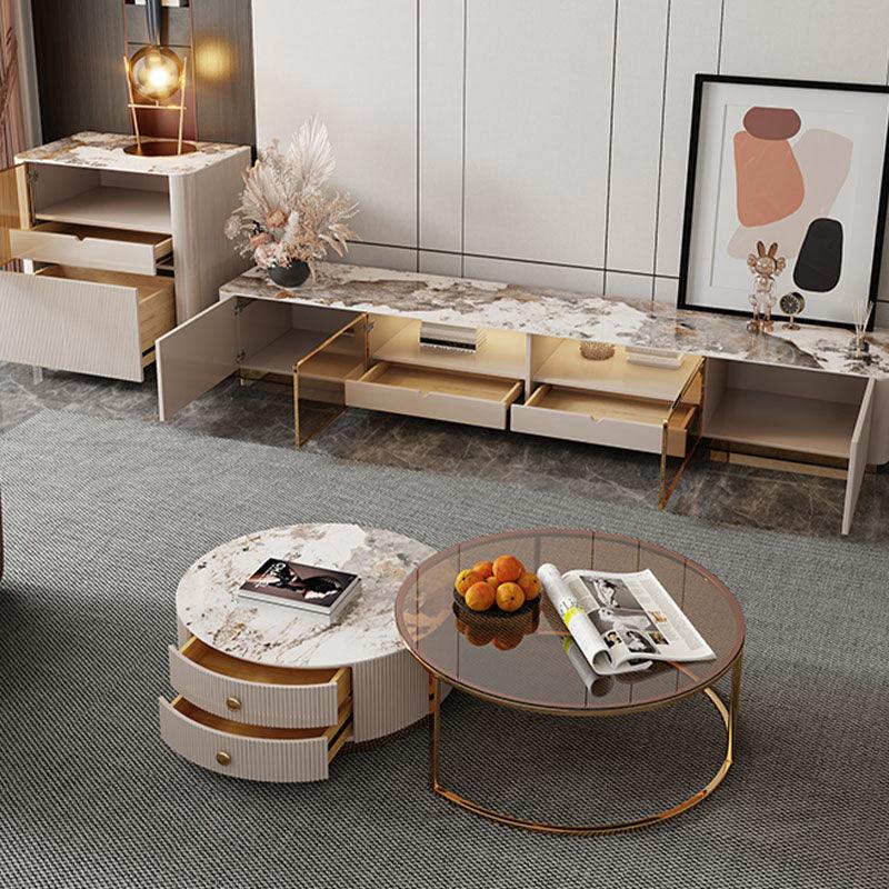 Eden II Living Room Coffee Table Set, TV Stand