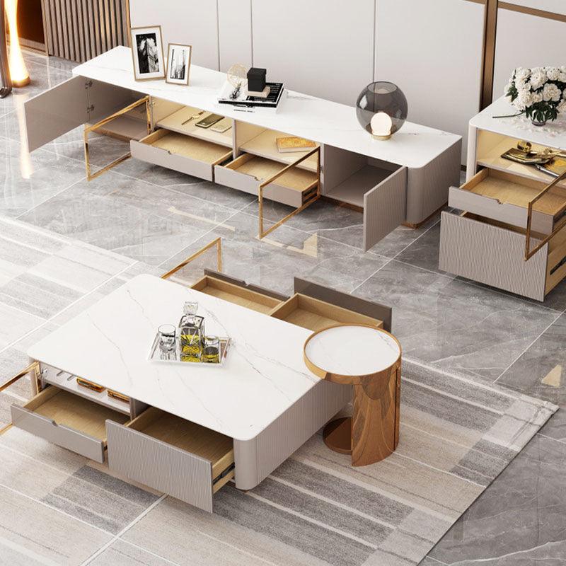 Villa Living Room Table Set, Coffee Table, TV Stand, Side Table