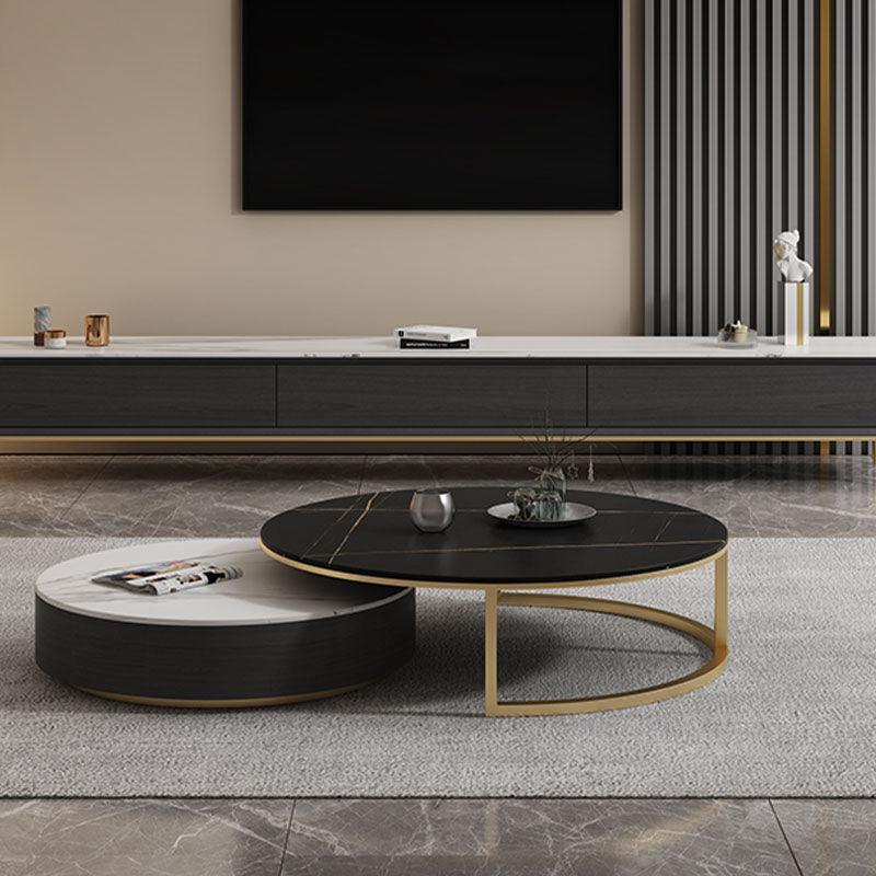 Bigbiglife Nesting Coffee Table With TV Stand, Sintered Stone