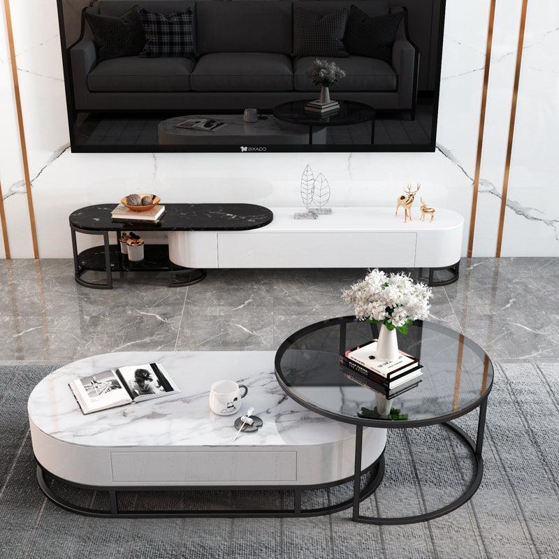 Hagy Nesting Coffee Table Set, Sintered Stone