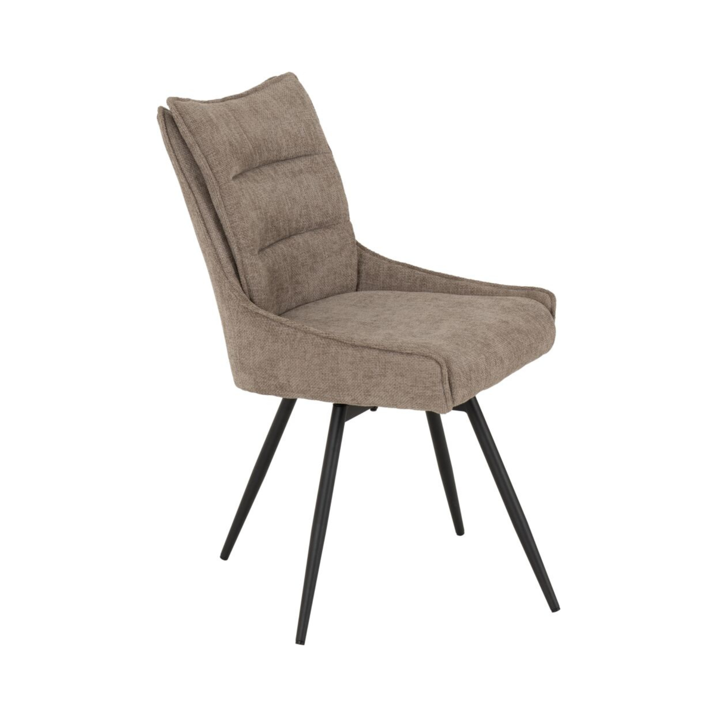 Lewis Swivel Dining Chair - Fawn Fabric (Set of 2)
