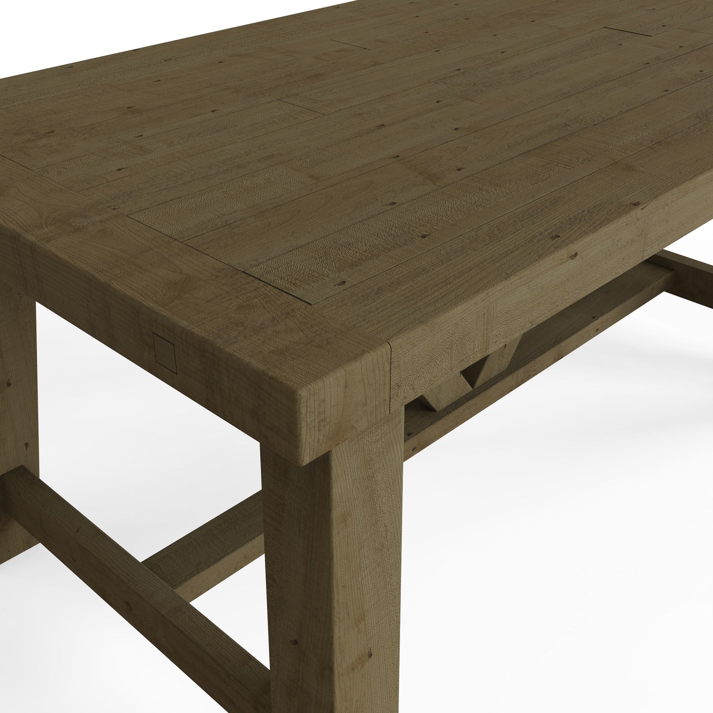 Saltash 1.6m Fixed Top Dining Table – Solid Reclaimed Pine
