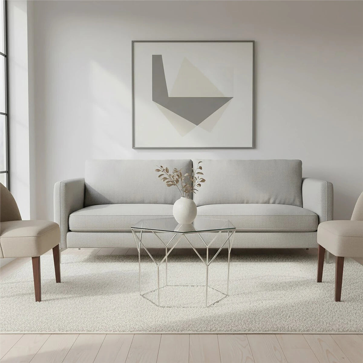 Shalimar Pentagonal Silver Coffee Table
