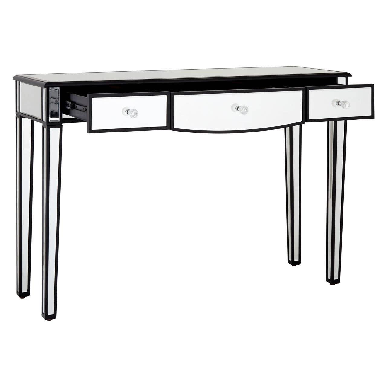 Graciela 3 Drawer Console Table With Mirror Frame