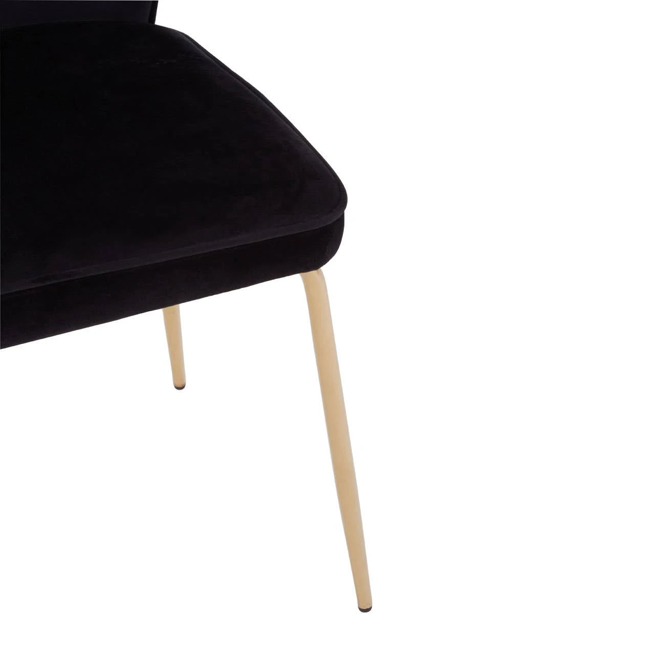 Tamzin Curved Black Gold Finish Dining Chair