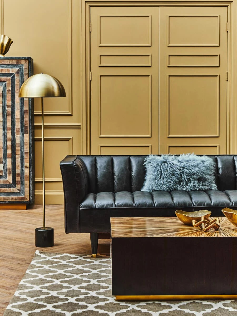 Gabelle Rectangle Ebony Bamboo Coffee Table