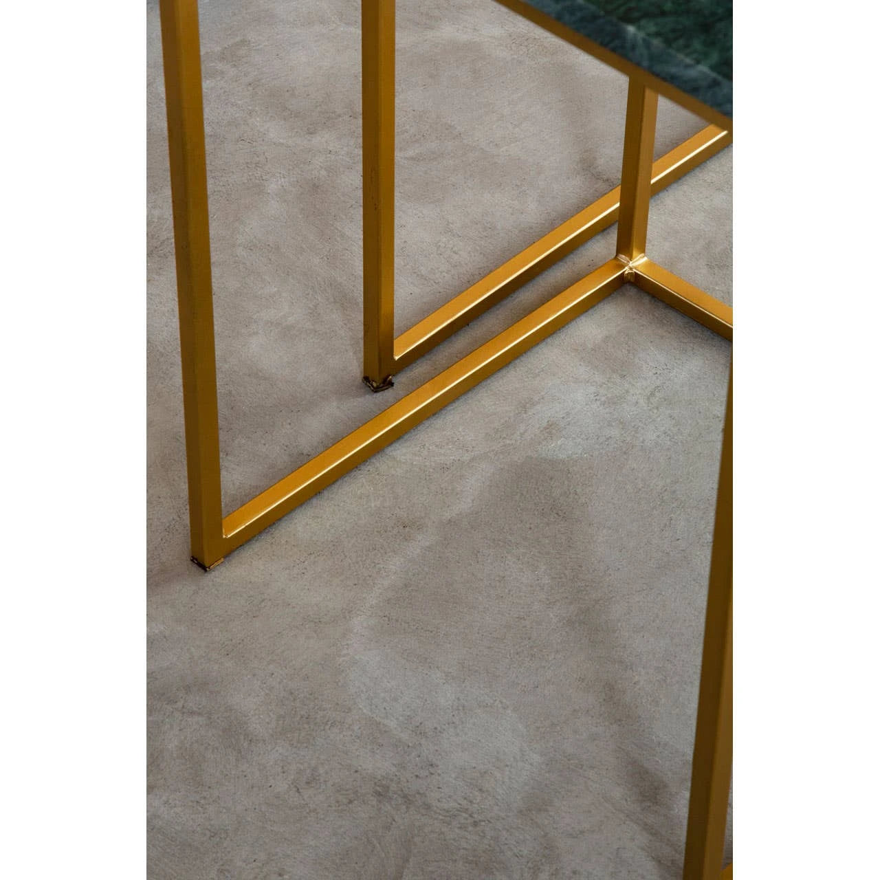 Mandoli Nest Of 2 Green Marble Side Tables