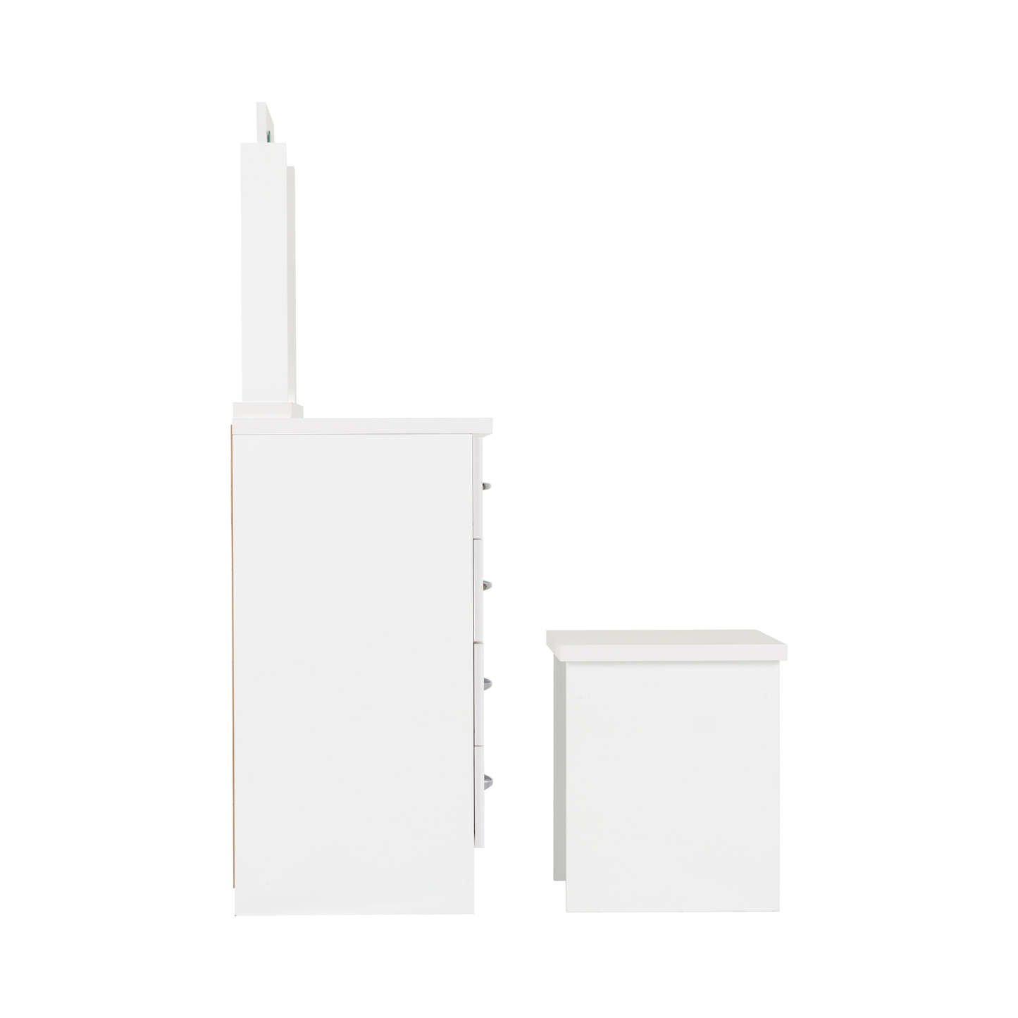 Nevada Dressing Table Set - White Gloss