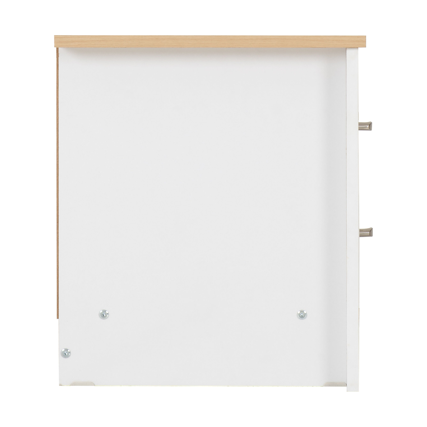 Portland 2 Drawer Bedside – White/Oak Effect Storage