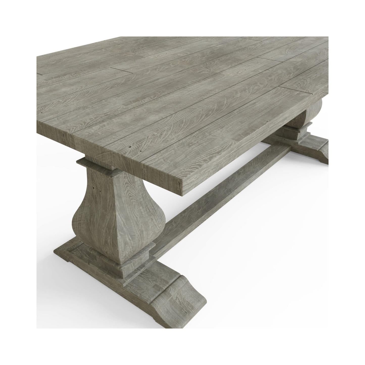 Bowood 2m Dining Table Solid Reclaimed Limewashed Pine + 6 Chairs