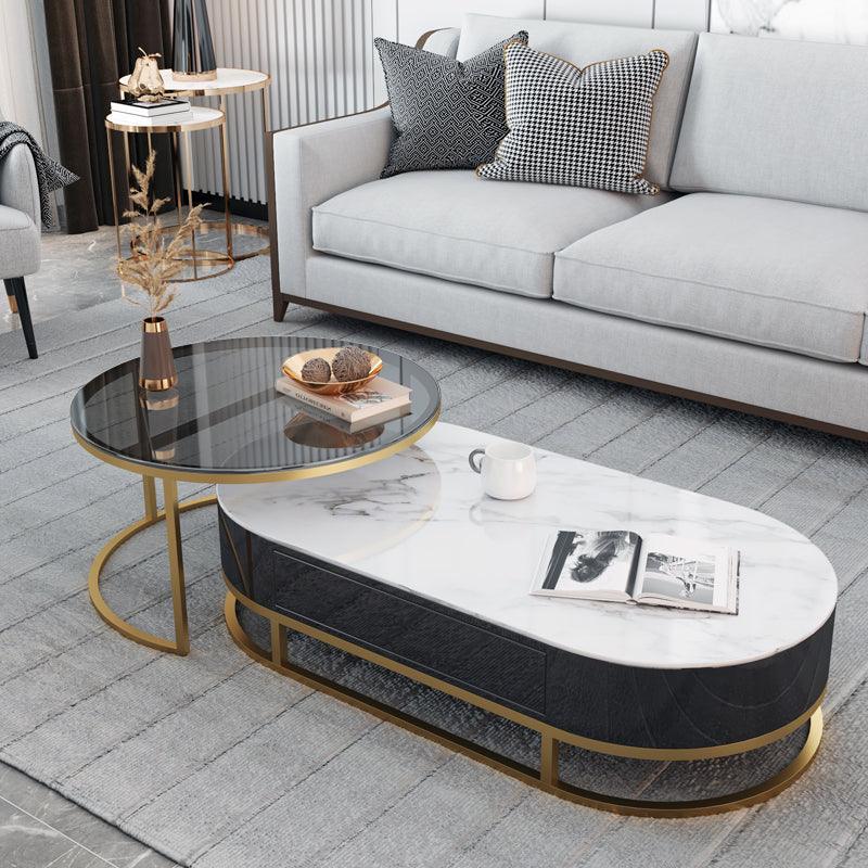 Hagy Nesting Coffee Table Set, Sintered Stone