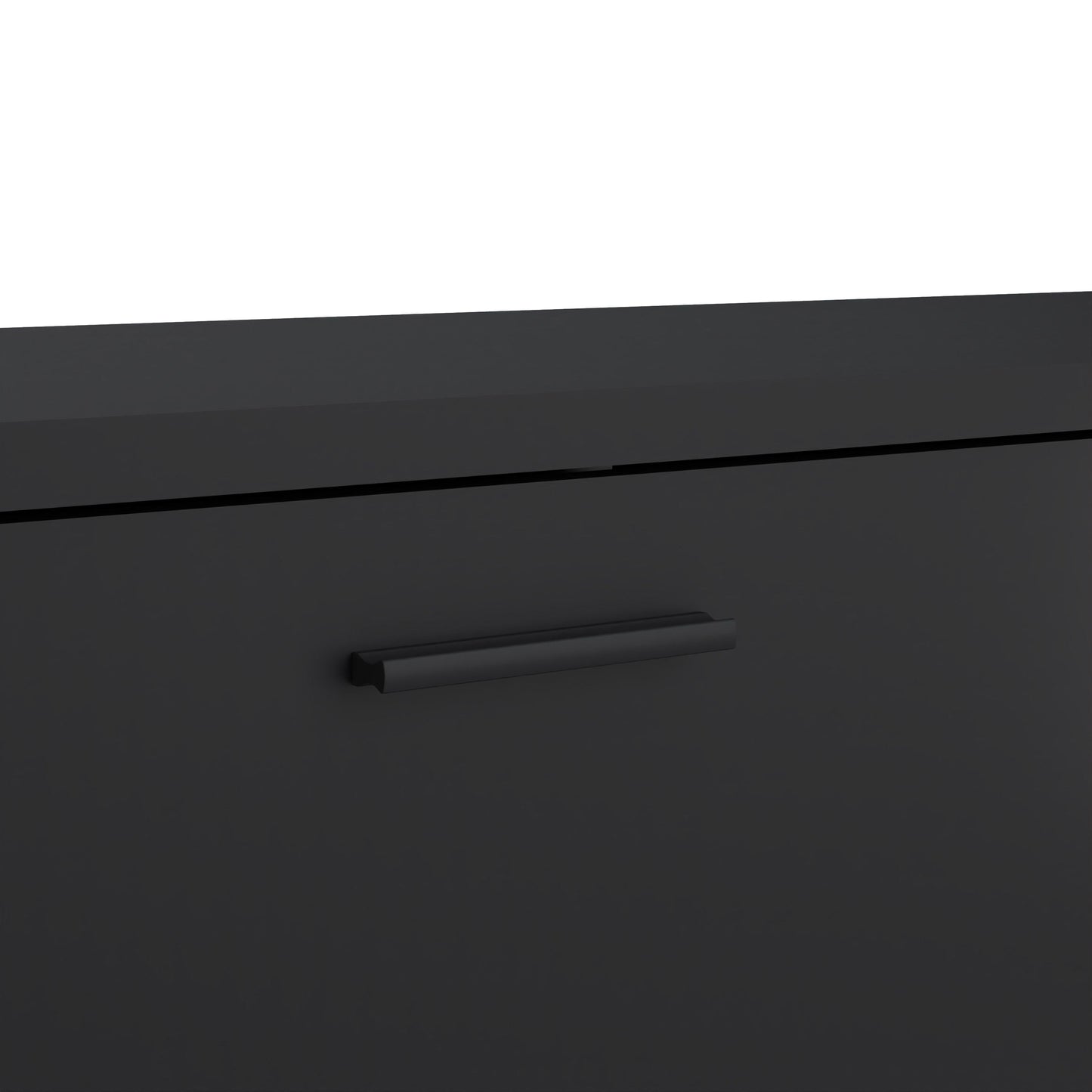 Media TV Unit with 2 Doors and 1 Drawer in Black (177cm)