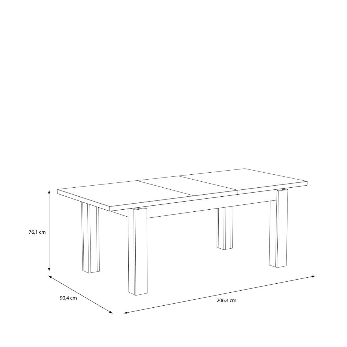 Trondheim Extending Dining Table in Artisan Oak 160.4-206.4cm