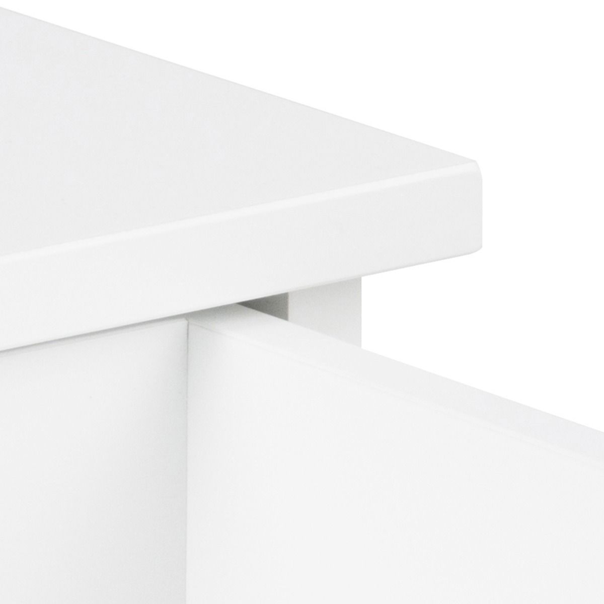 Avignon Square Bedside Table with 1 Drawer in White | FTG - Wholesale furniture