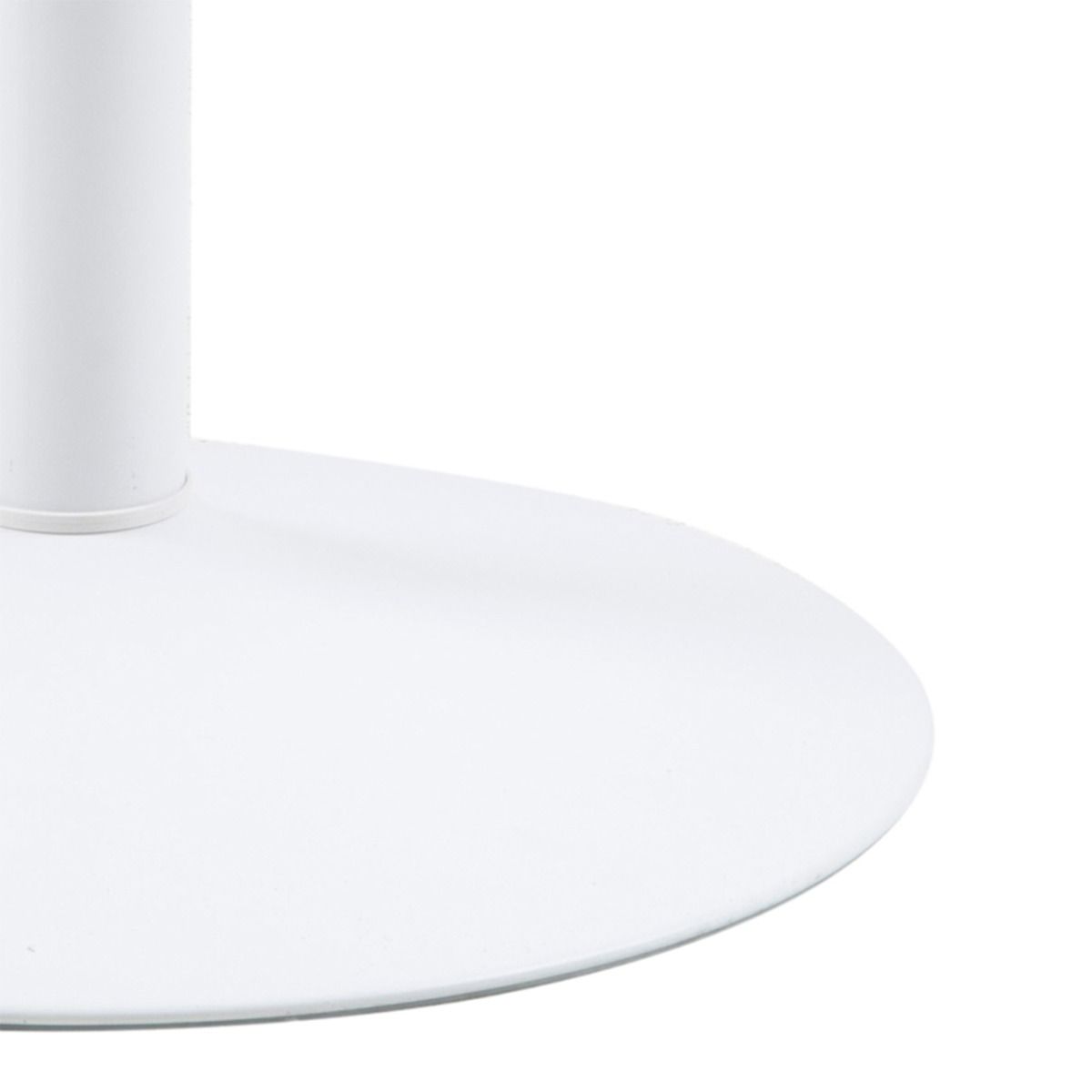 Ibiza Round Dining Table with White Top and White Base 110x74cm