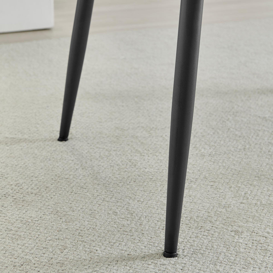 Asti Rectangular White Marble Effect Ceramic 4 Seater Dining Table