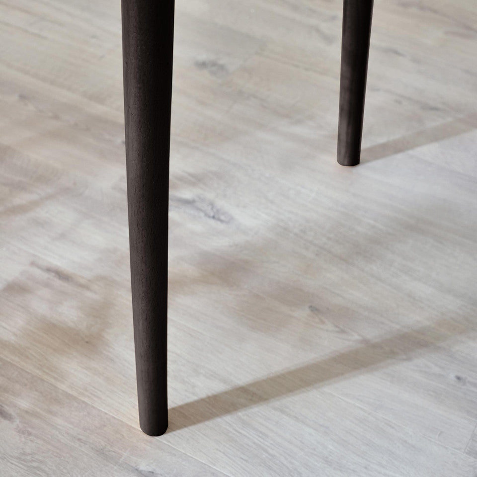 Lynton Large Black Wooden Dining Table with 4 Chairs & Bench