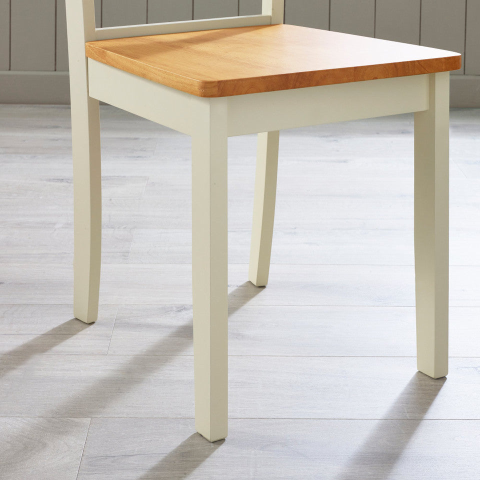 Padstow Cream Wooden Extending Dining Table & 4 Millford Chairs