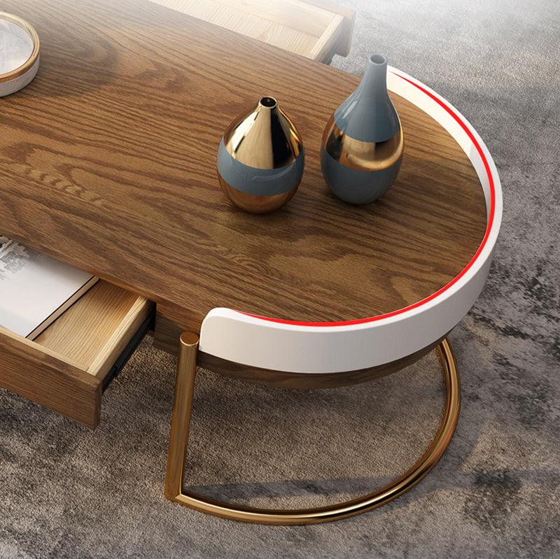 Ouezzane Nesting Coffee Table Set, With TV Stand, Oak