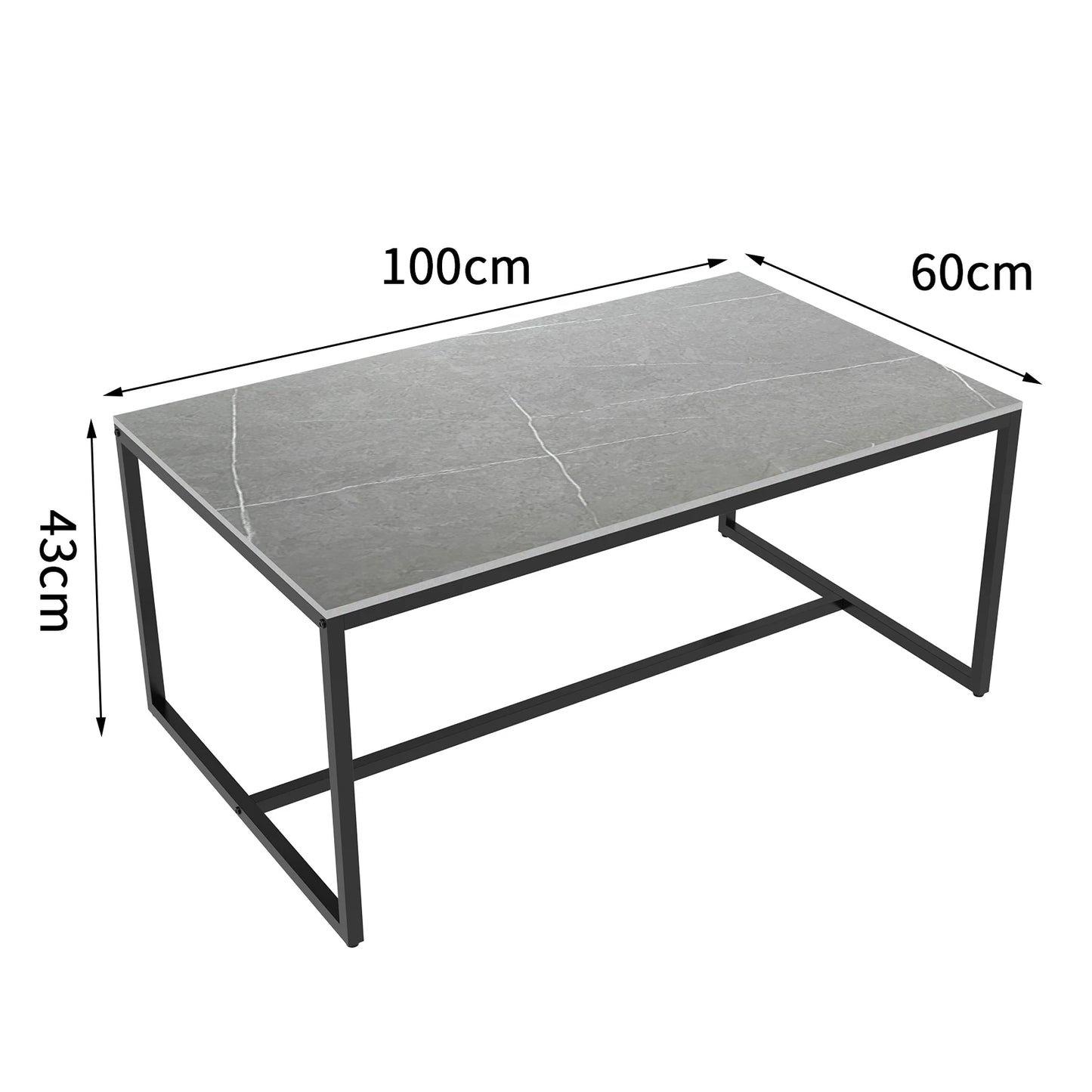 Italian Style Sintered Stone Coffee Table – Modern Rectangle