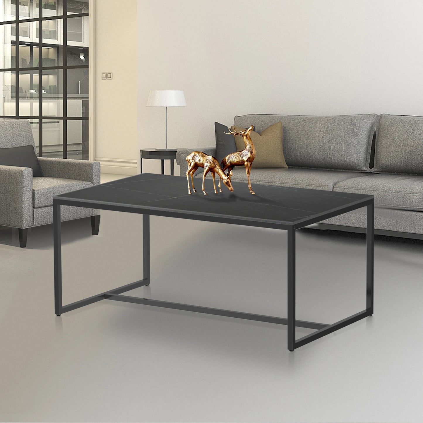 Italian Style Sintered Stone Coffee Table – Modern Rectangle