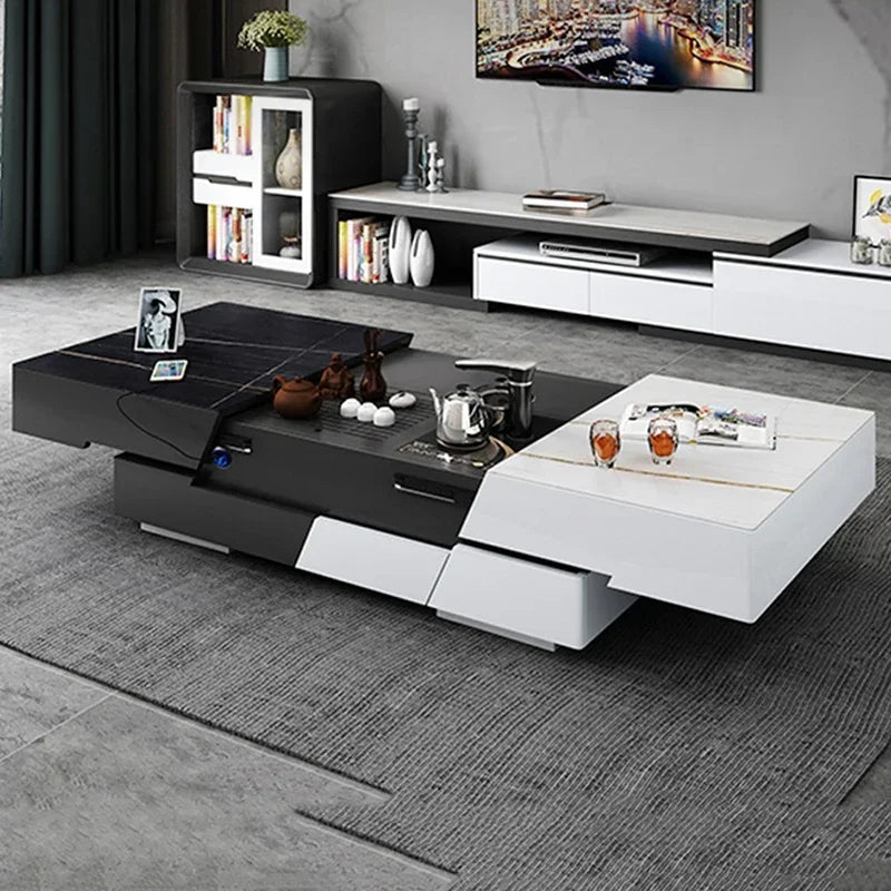 Italian Elevator Coffee Table – Extendable European Luxury with Storage | Nordic Designer Muebles de Sala