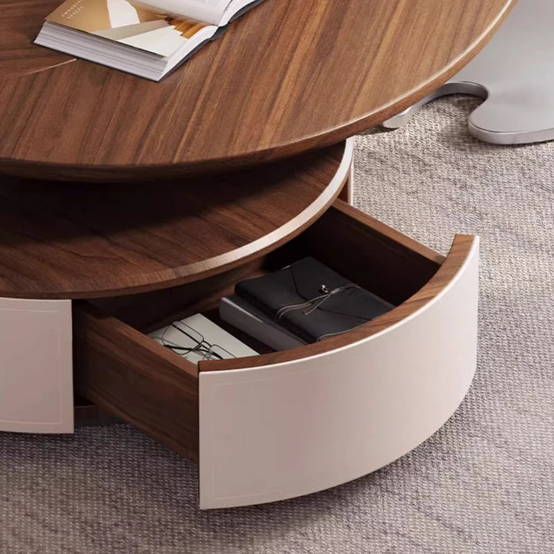 Modern Leaf-Shape Coffee Table in Walnut Veneer – Luxury Designer Accent for Living Room