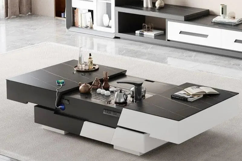 Italian Elevator Coffee Table – Extendable European Luxury with Storage | Nordic Designer Muebles de Sala