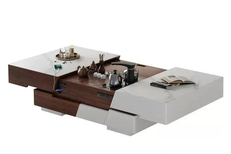 Italian Elevator Coffee Table – Extendable European Luxury with Storage | Nordic Designer Muebles de Sala