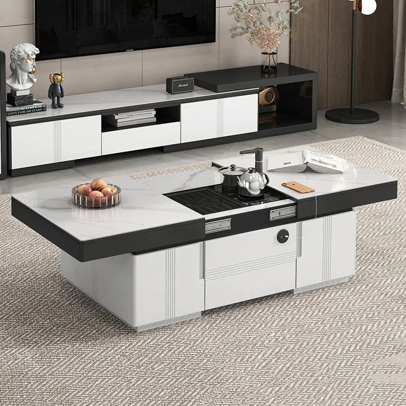 Italian Elevator Coffee Table – Extendable European Luxury with Storage | Nordic Designer Muebles de Sala