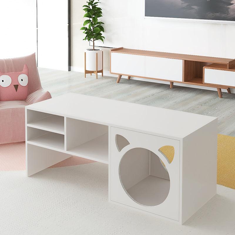 Marioni Coffee Table With Pet House, Wood